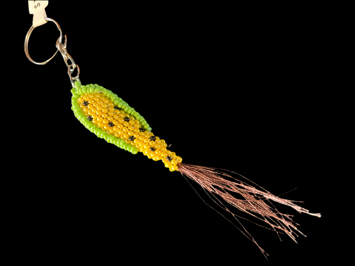 Beaded Corn Keychain