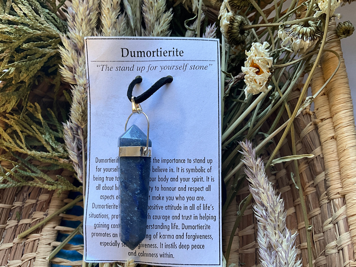 Dumortierite- Necklace Double Terminated