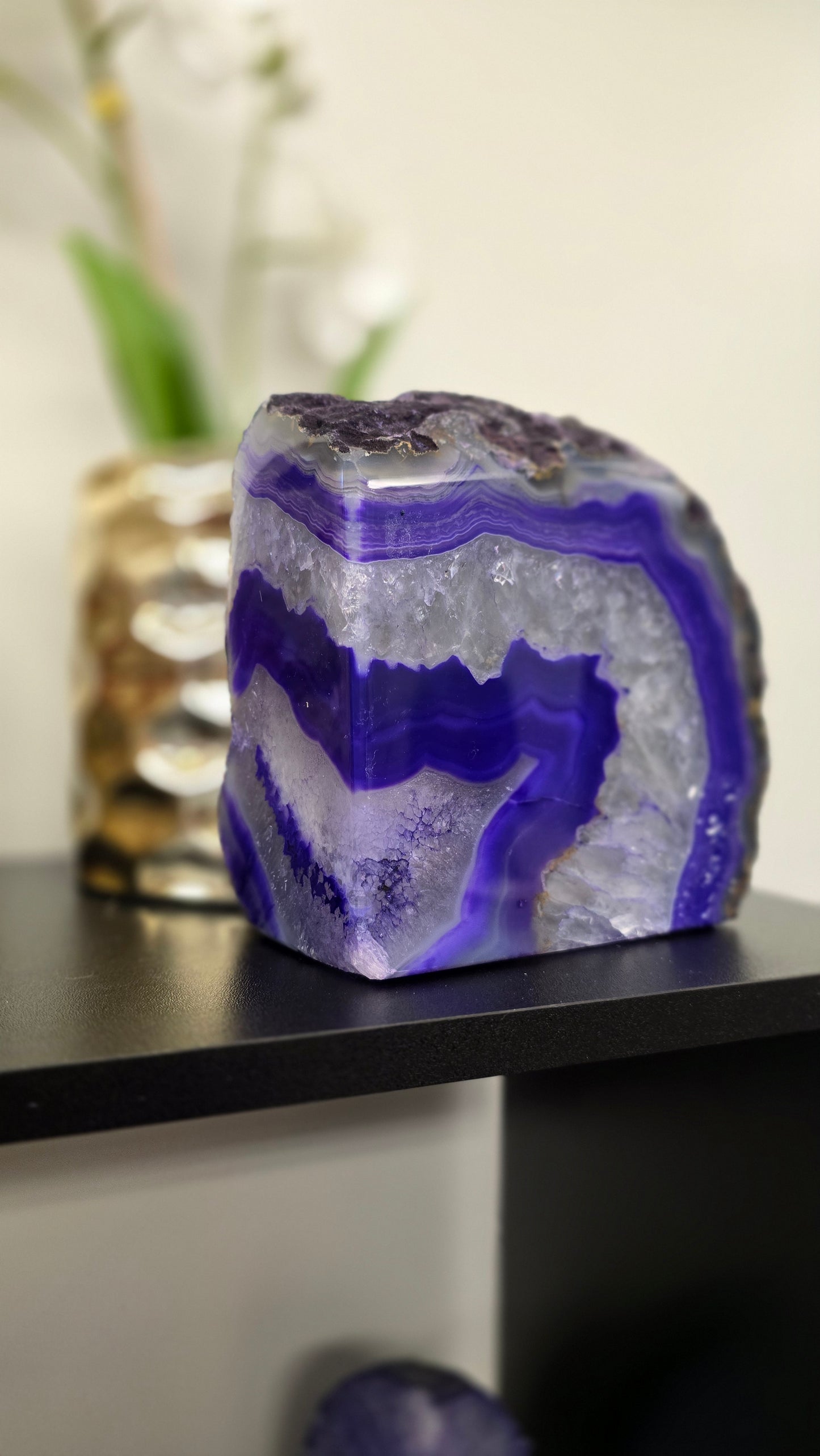 Purple Agate Book End