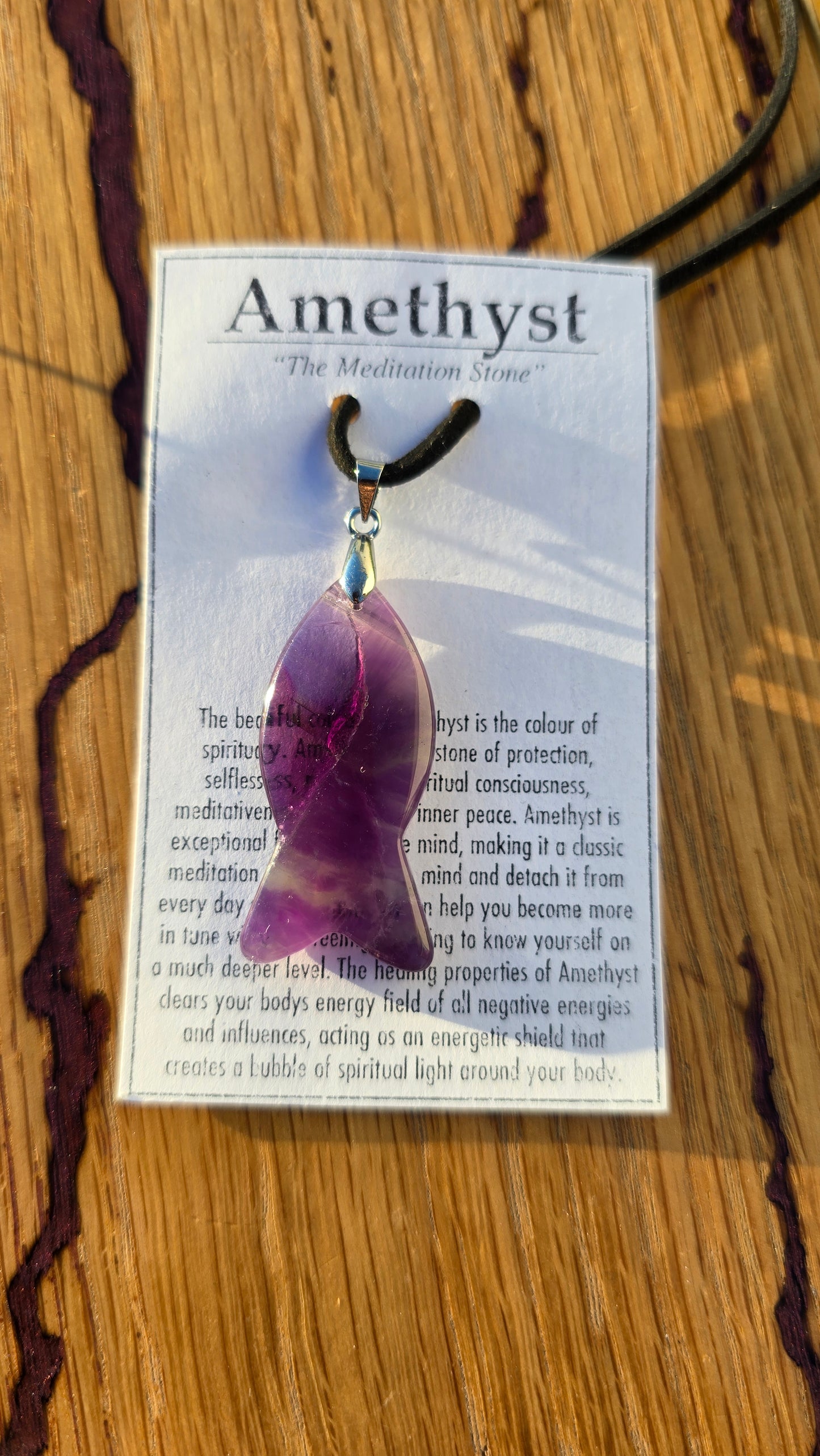 Amethyst Fish shapped Necklace