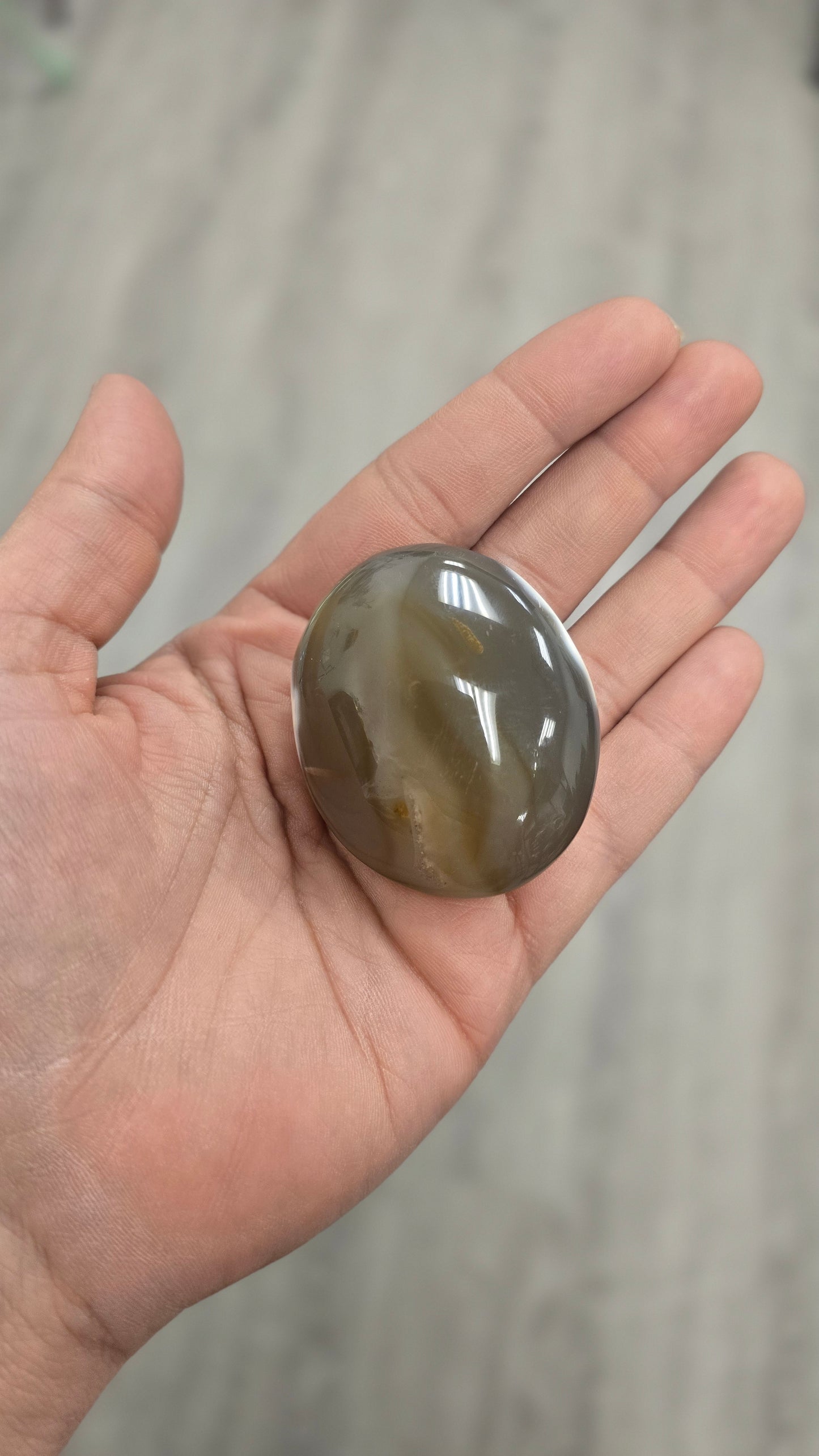Orca Agate Palm Stone