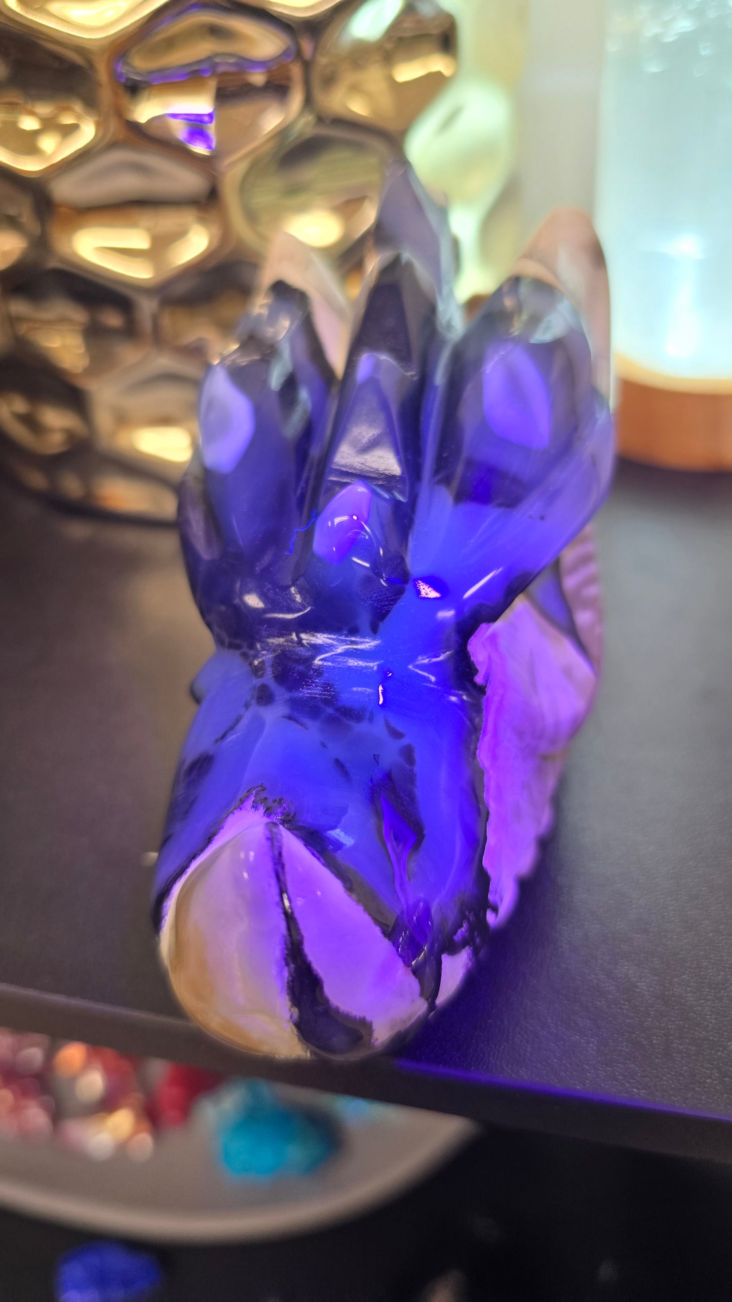 Fluorescent Agate Dragon Head