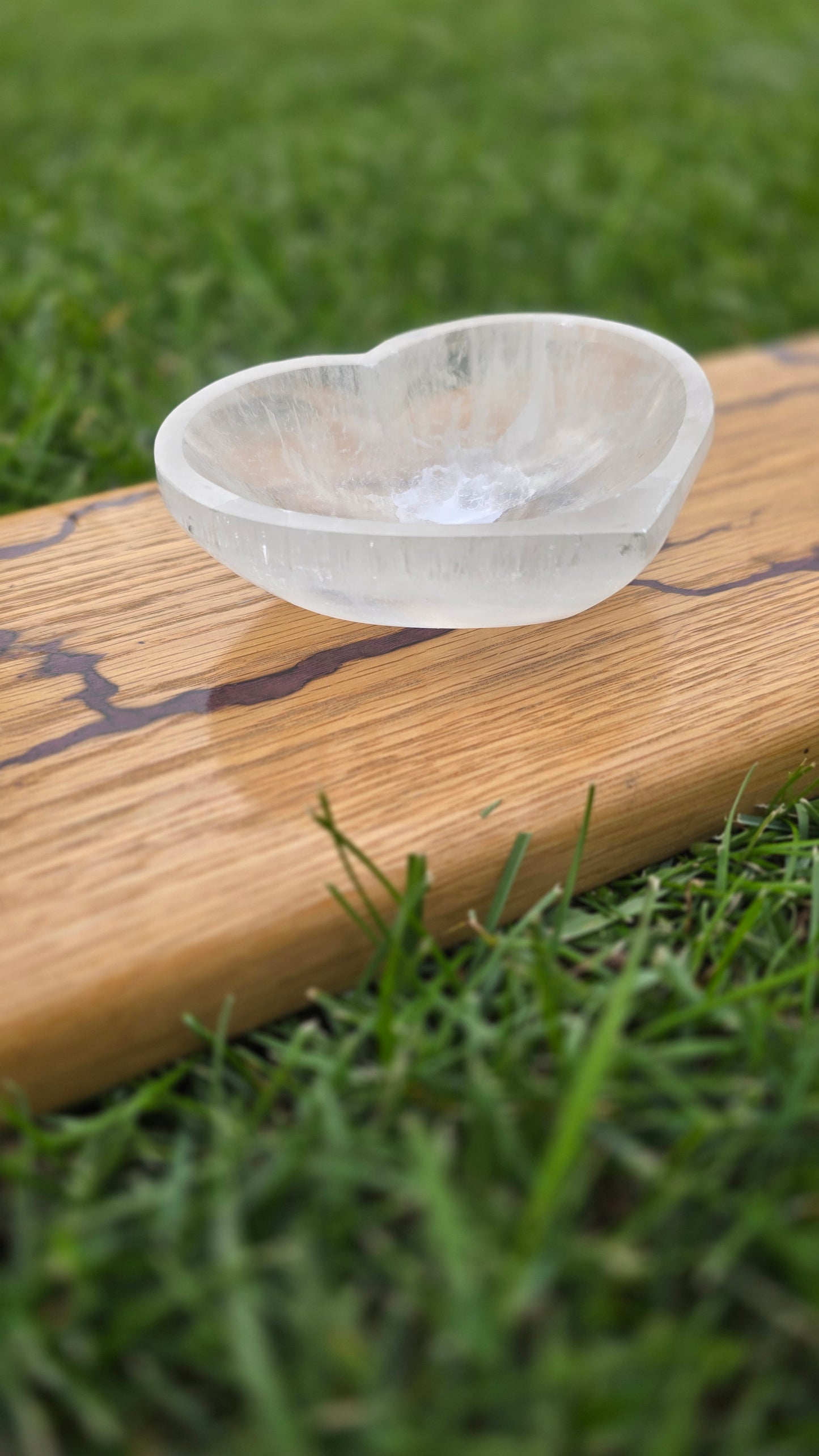 4" Selenite Dish - Heart