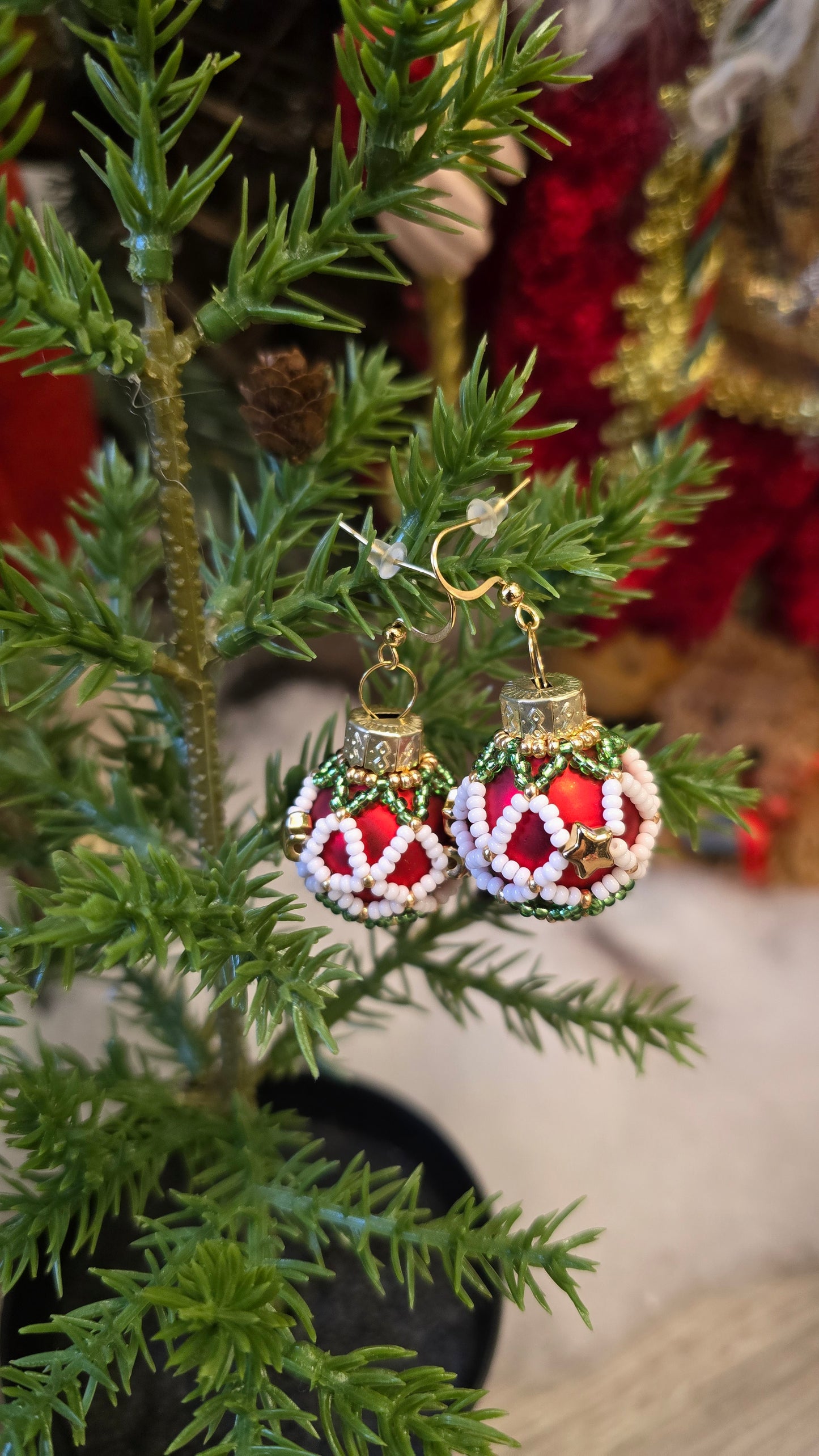 Christmas Bulb Earrings by Aligned Creations by Jess