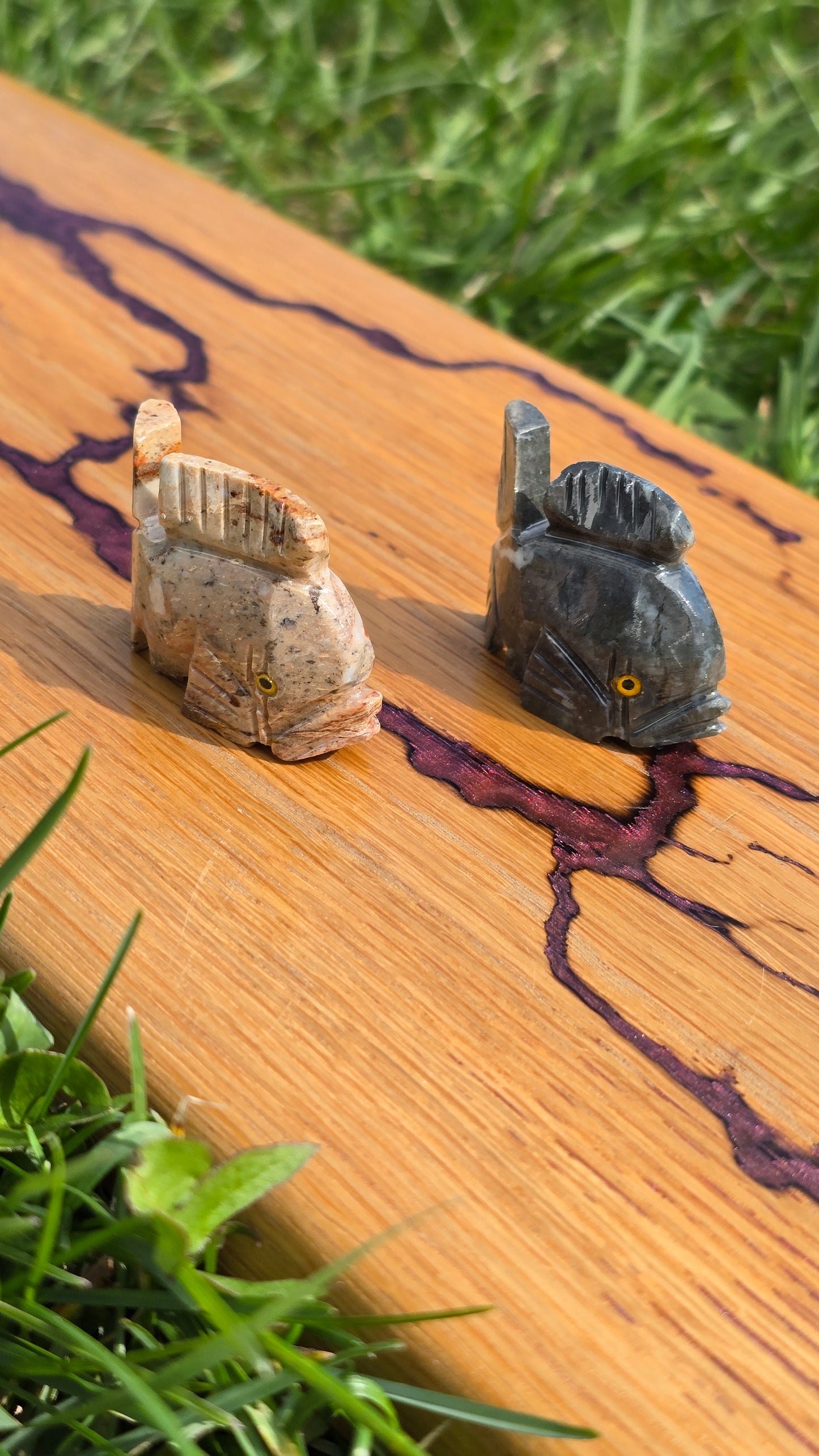 Dolomite Carved Spirit Animal - Fish