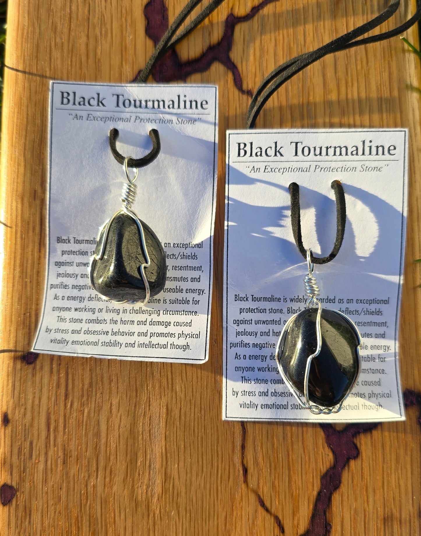 Black Tourmaline Wrapped Necklace