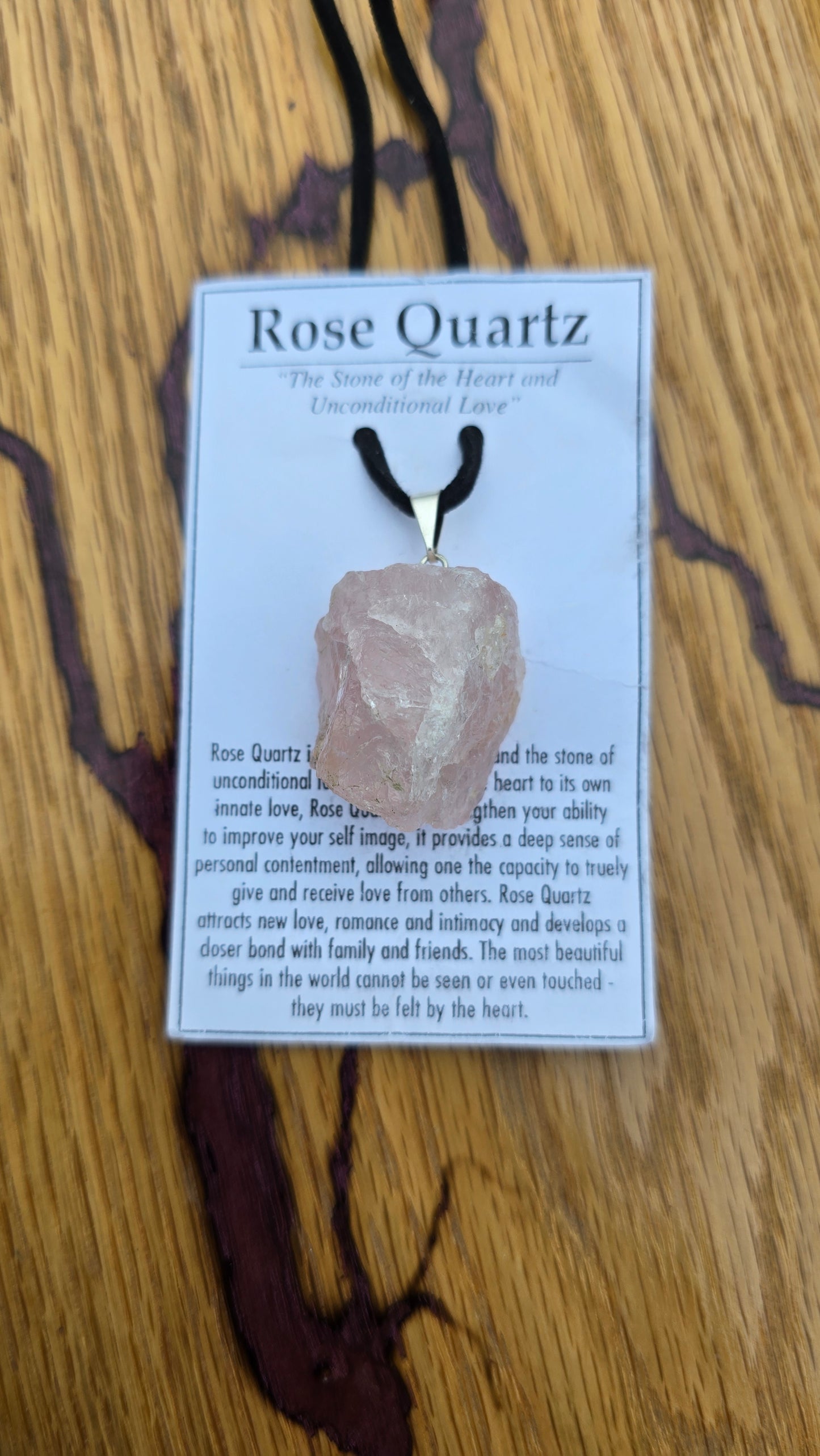 Raw Rose Quartz Necklace