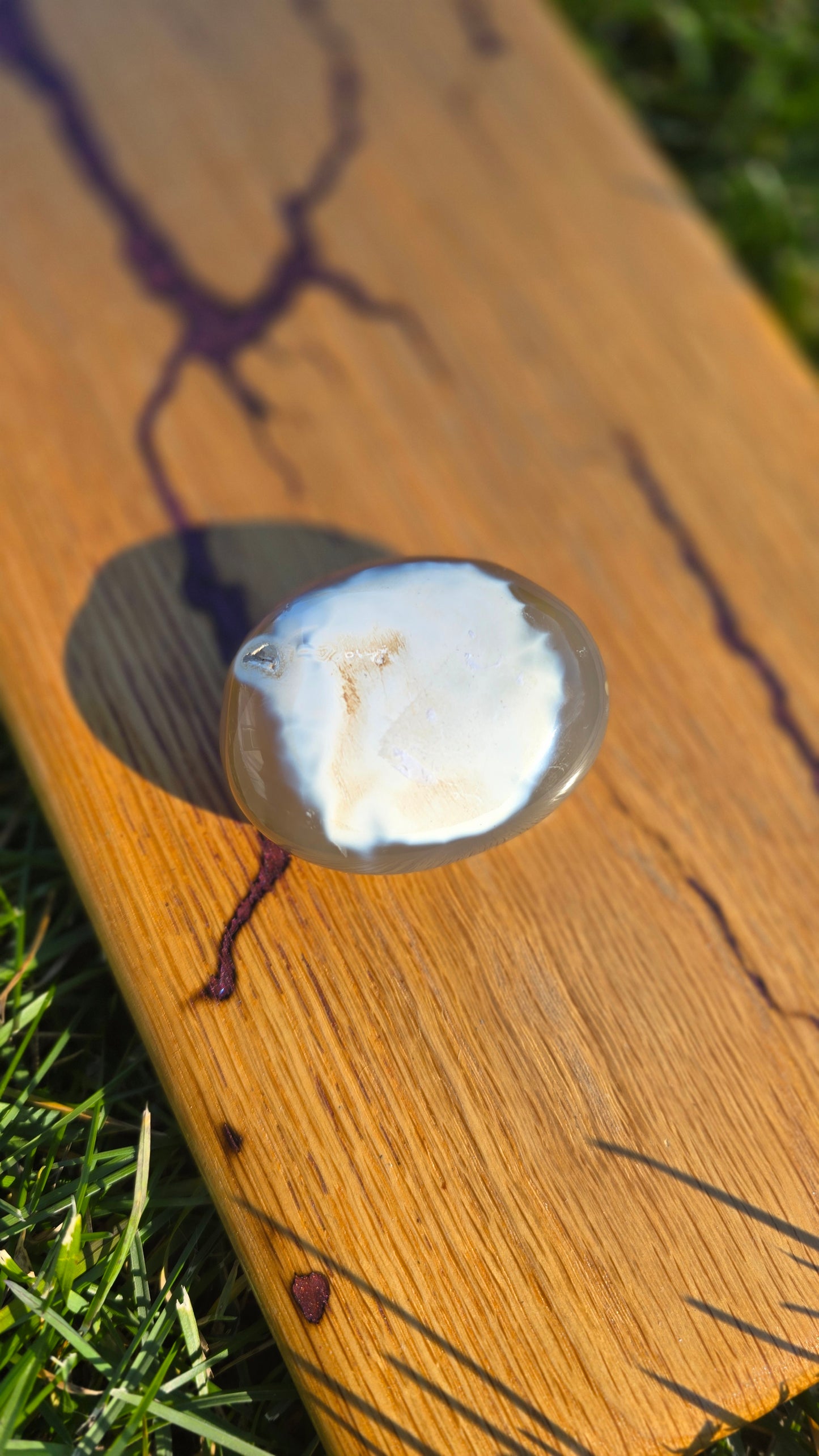 Orca Agate Palm Stone