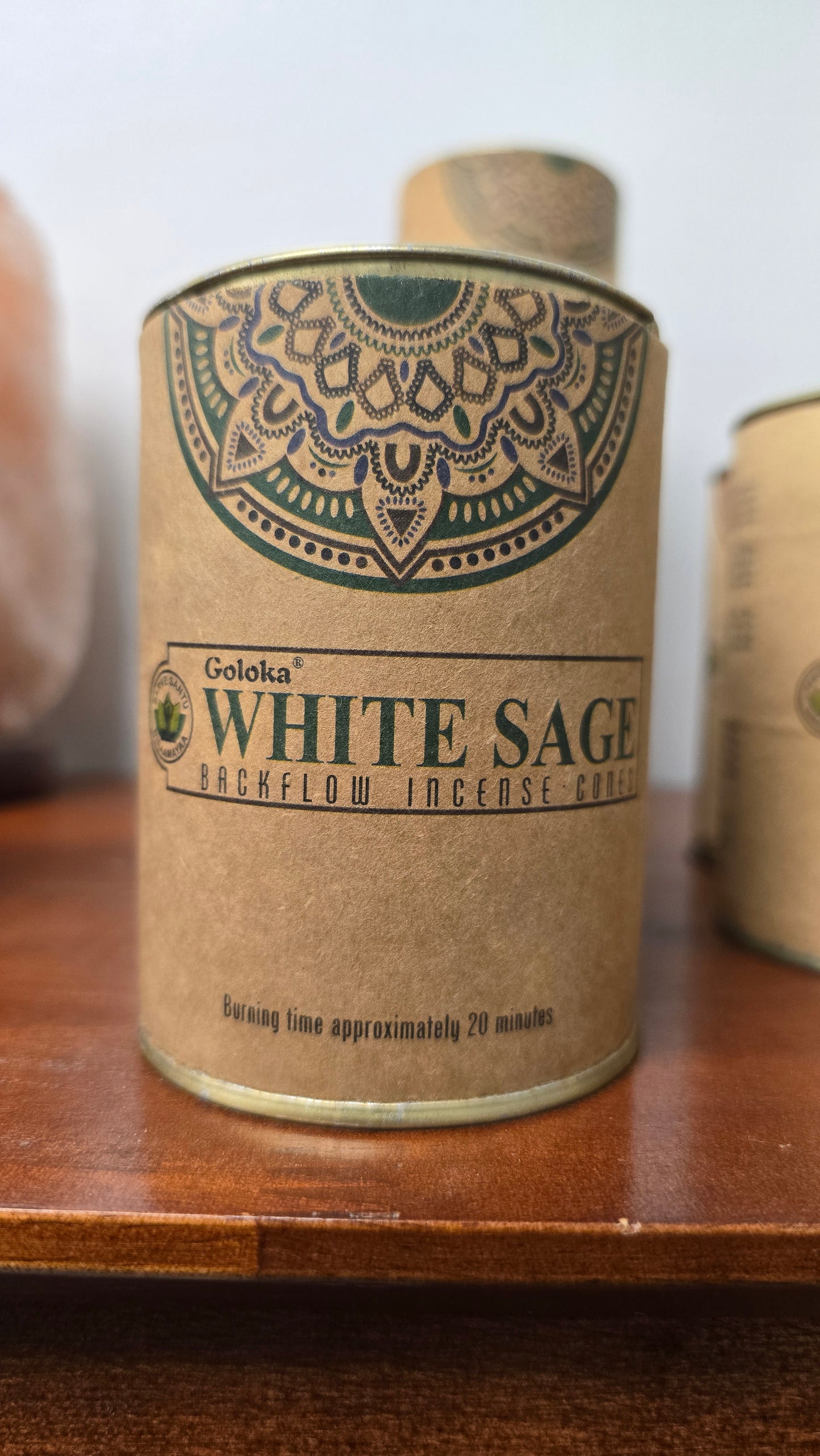 Goloka Backflow Incense Cones - White Sage
