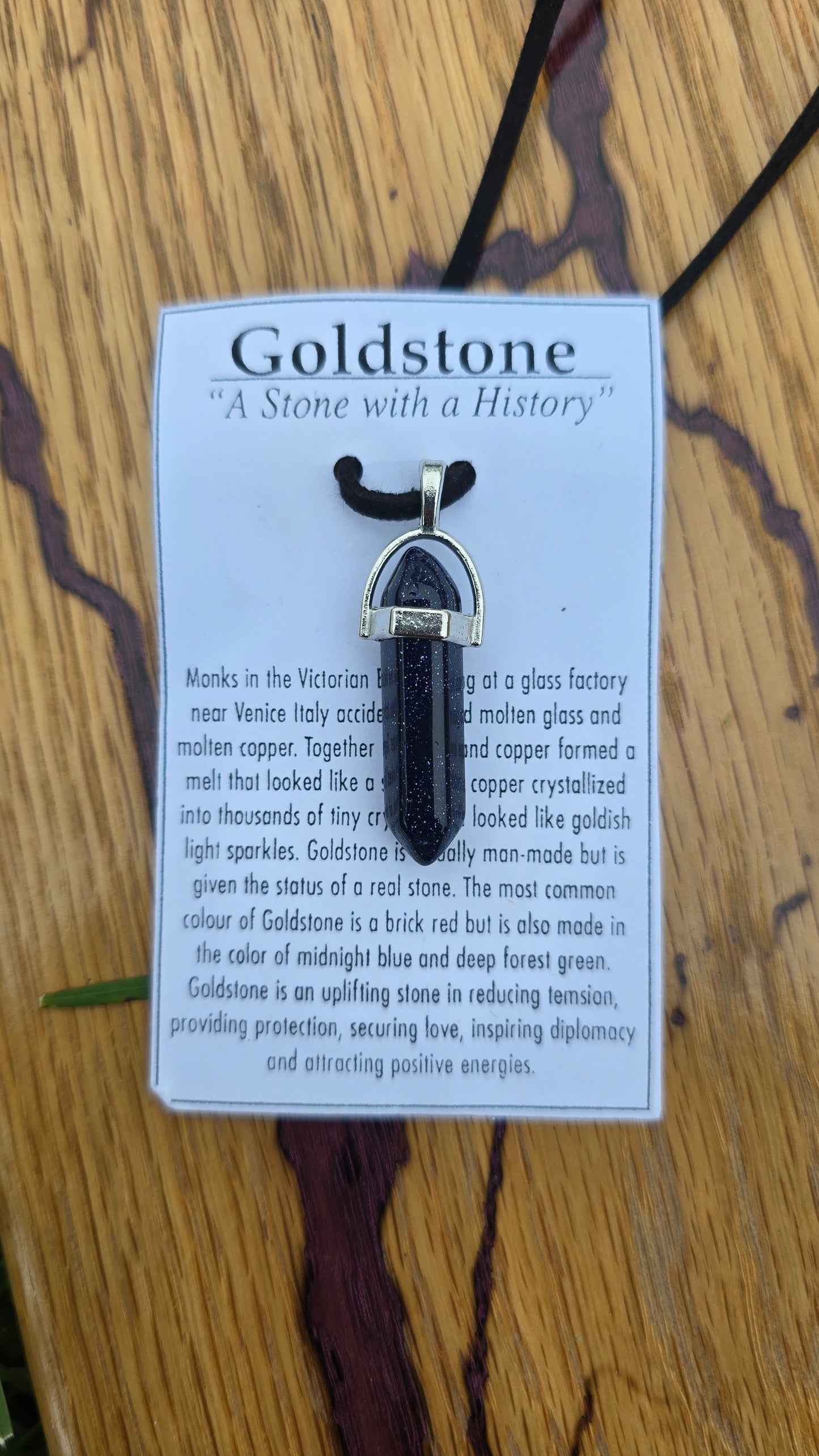 Blue Goldstone Necklace