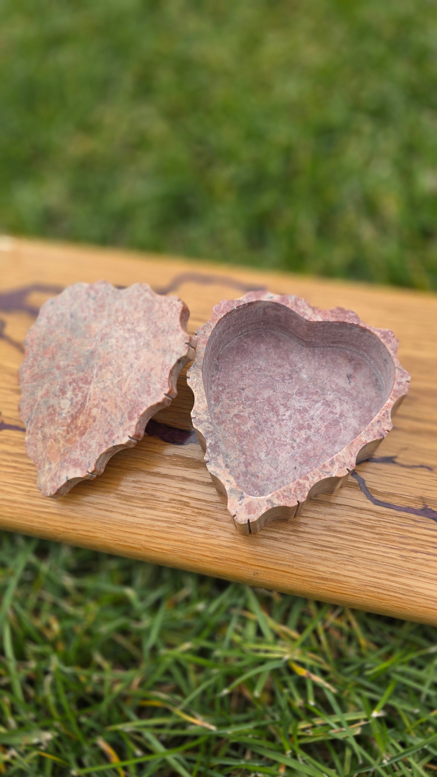 Soapstone Heart Dish with Lid