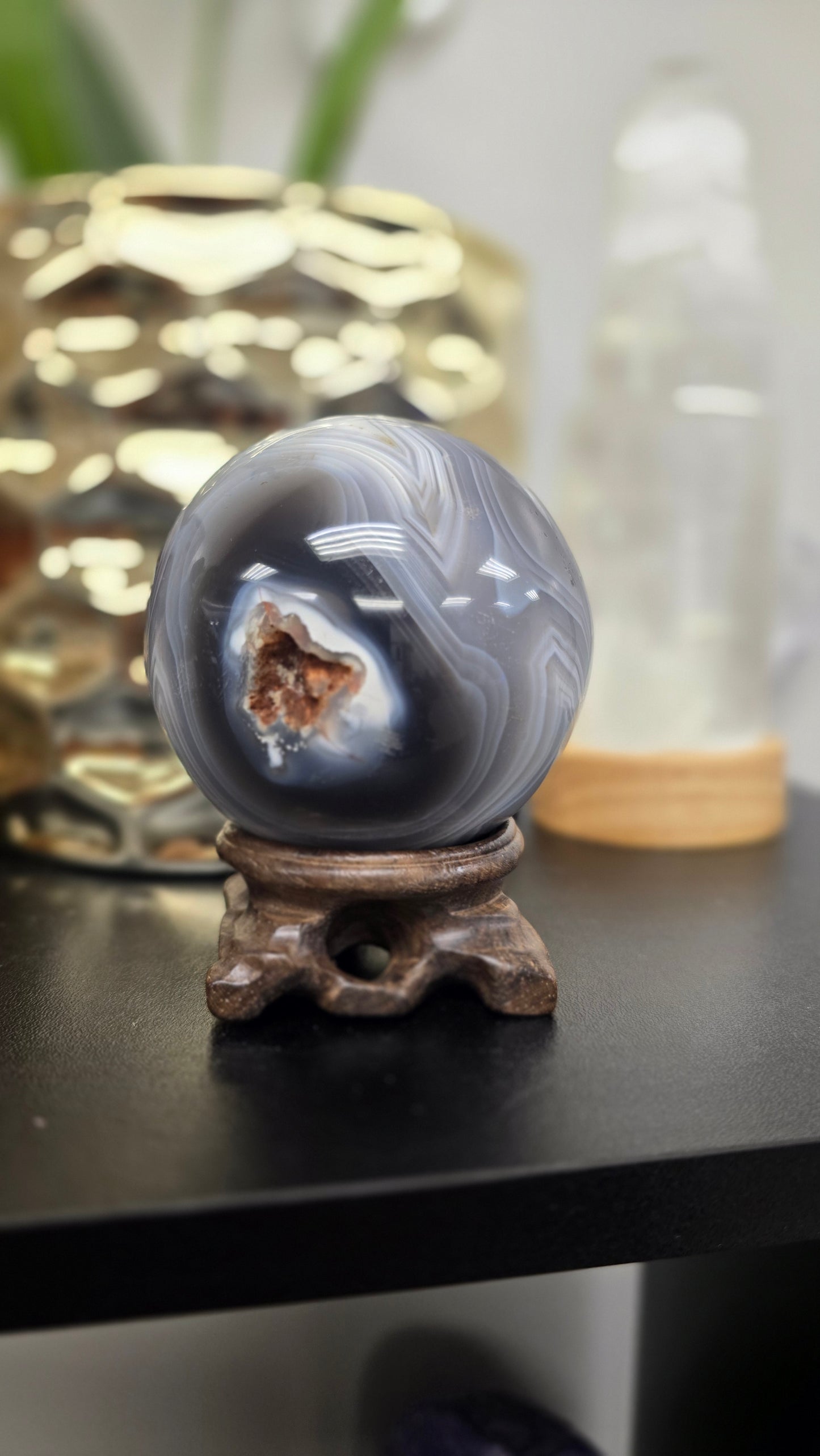 Orca Agate Sphere