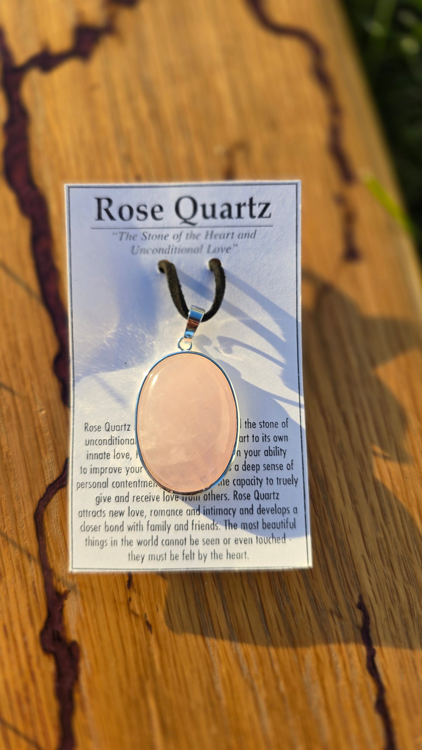 Rose Quartz- Necklace Oval