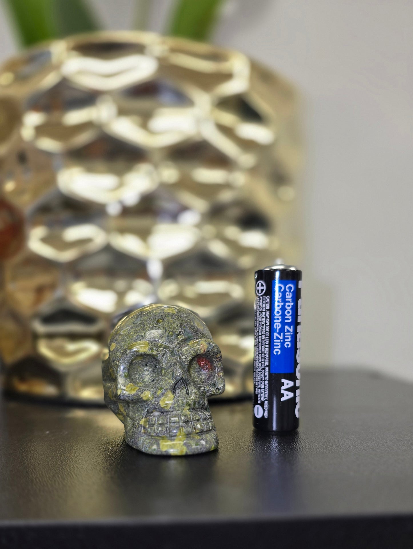 Dragon Bloodstone Skull Carving