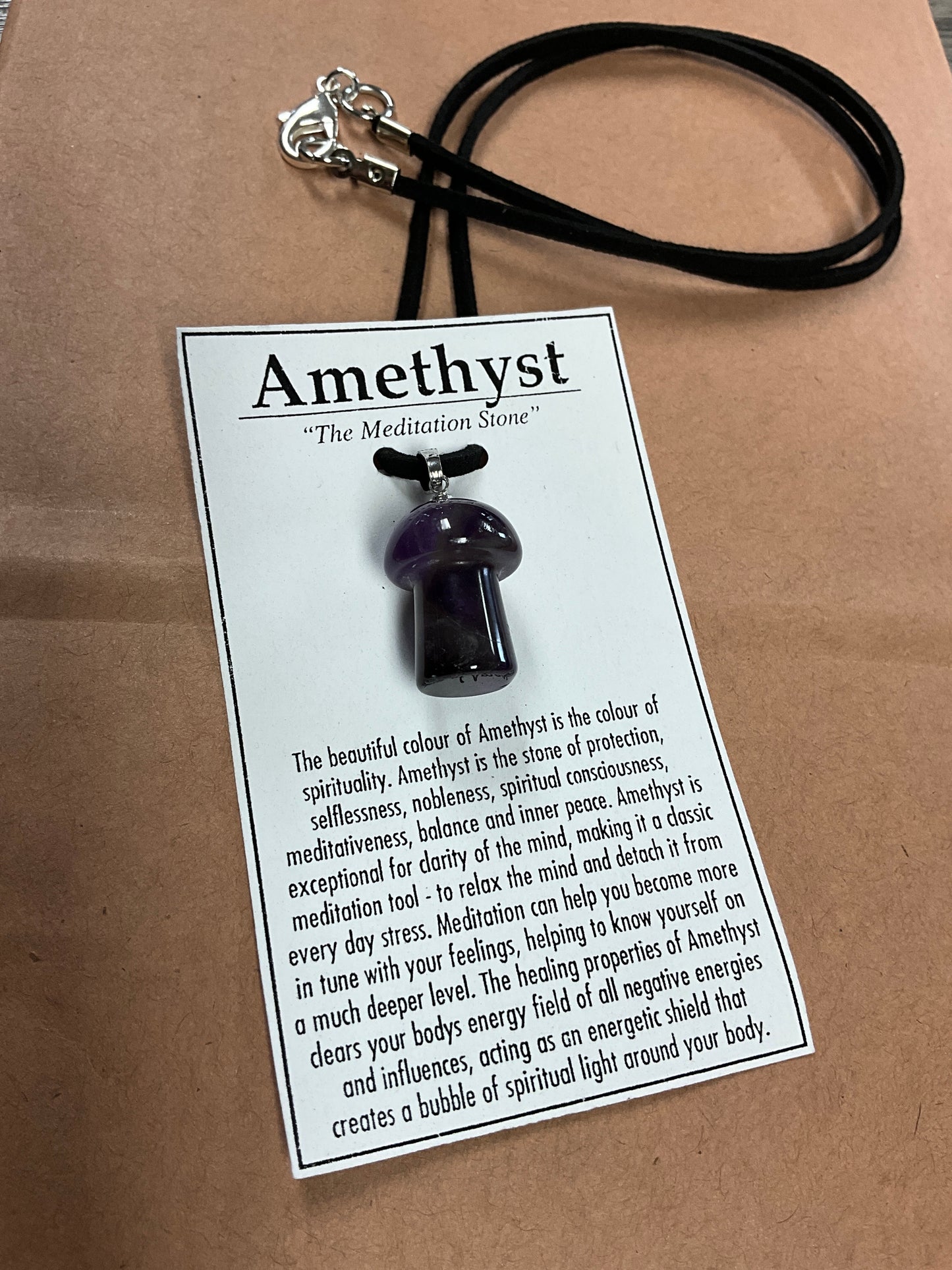 Amethyst Mushroom Necklace