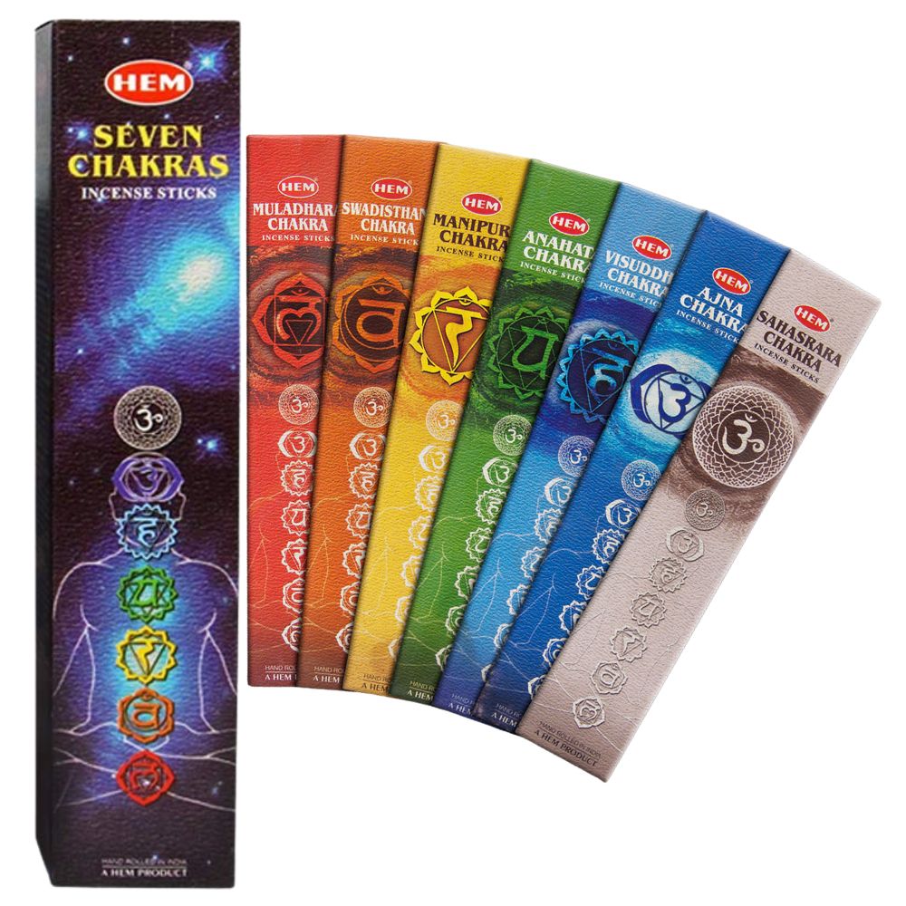 Seven Chakras Incense Sticks Pack