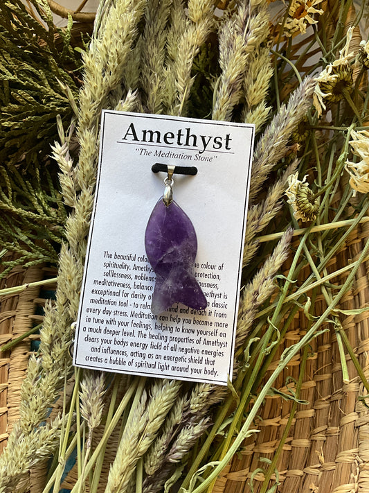 Amethyst- Fish Necklace