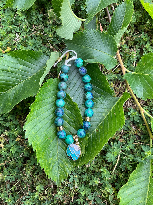 Azurite & Malachite Adjustable Bracelet