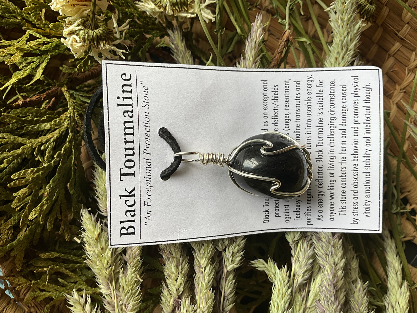 Black Tourmaline- Necklace round