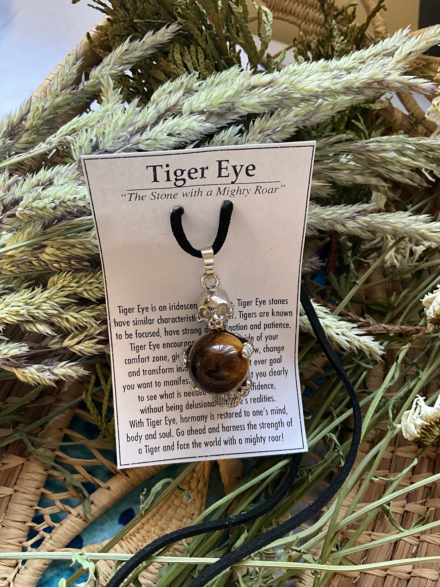 Tiger Eye Skeleton Necklace