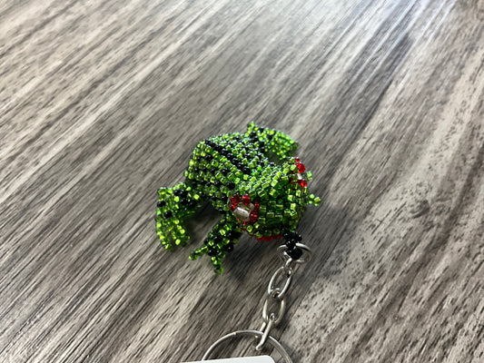 Frog Beaded Keychain