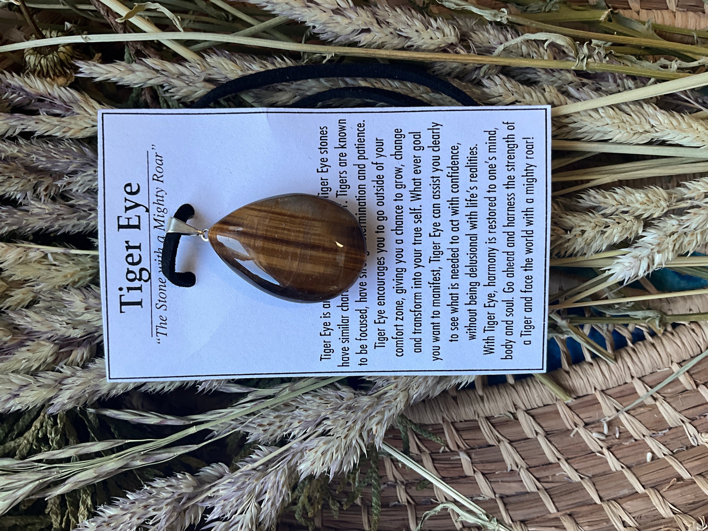 Tiger Eye- Necklace Teadrop