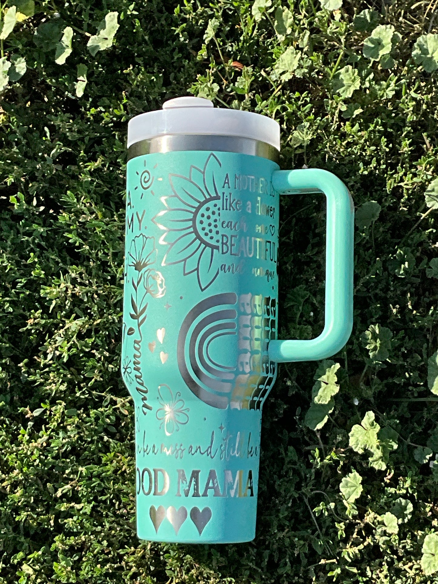 Mama 40oz Teal Tumbler - My Little Workbench