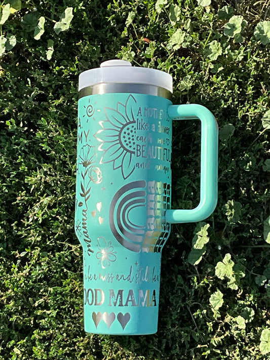 Mama 40oz Teal Tumbler - My Little Workbench