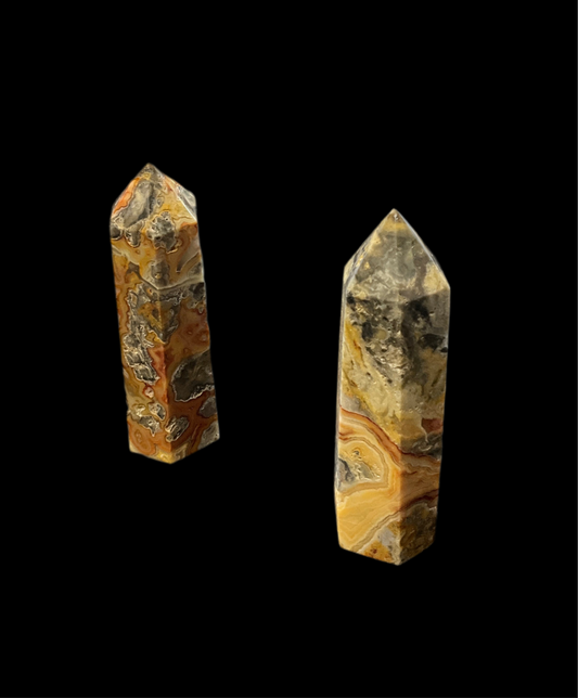Crazy Lace Agate (The Laughter Stone) Point Towers