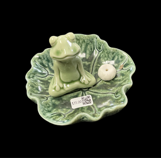 Meditating Frog Incense Holder