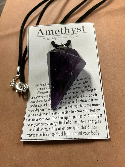 Amethyst Pendulum Necklace