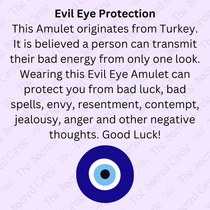 Evil Eye Glass Pendant Necklace