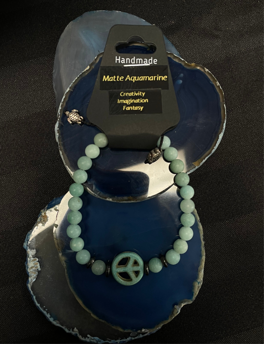 Influential Vibrations - Matte Aquamarine - Creativity Imagination Fantasy Bracelet