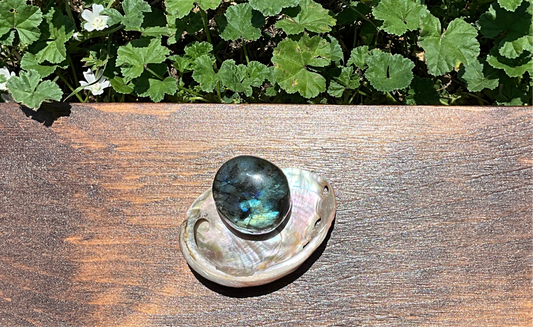 Labradorite Palm Stone - large