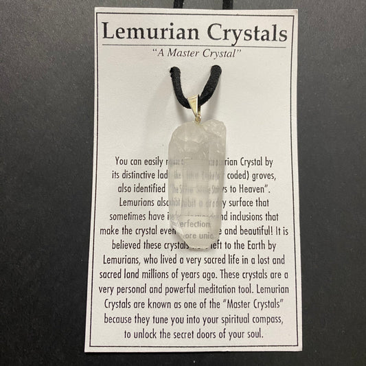 Lemurian Quartz Crystal Point Necklace