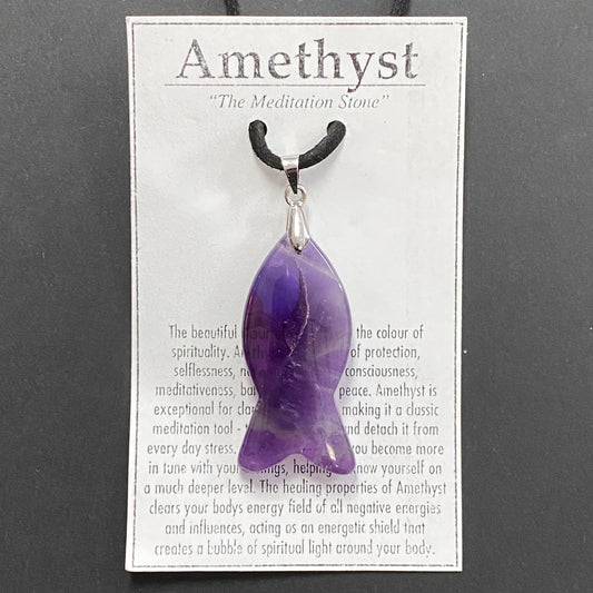 Amethyst Fish Necklace