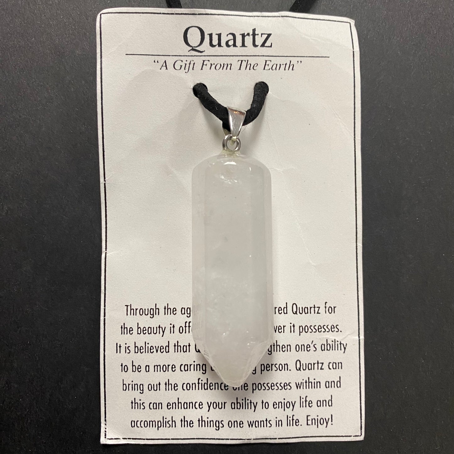 Clear Quartz 6-Sided Point Necklace