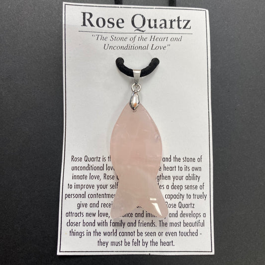 Rose Quartz Fish Necklace