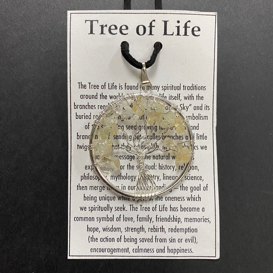 Tree of Life Large Citrine Necklace