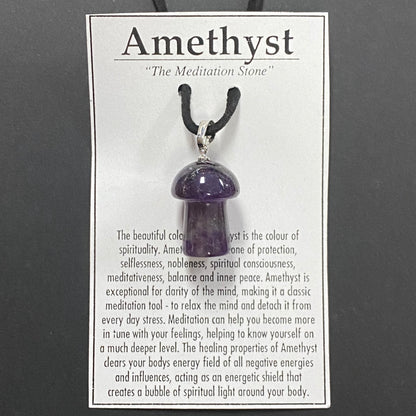 Amethyst Mushroom Necklace