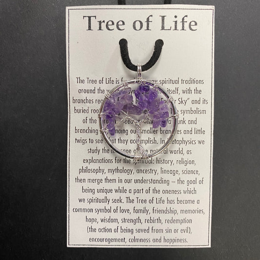 Tree of Life Small Amethyst Necklace