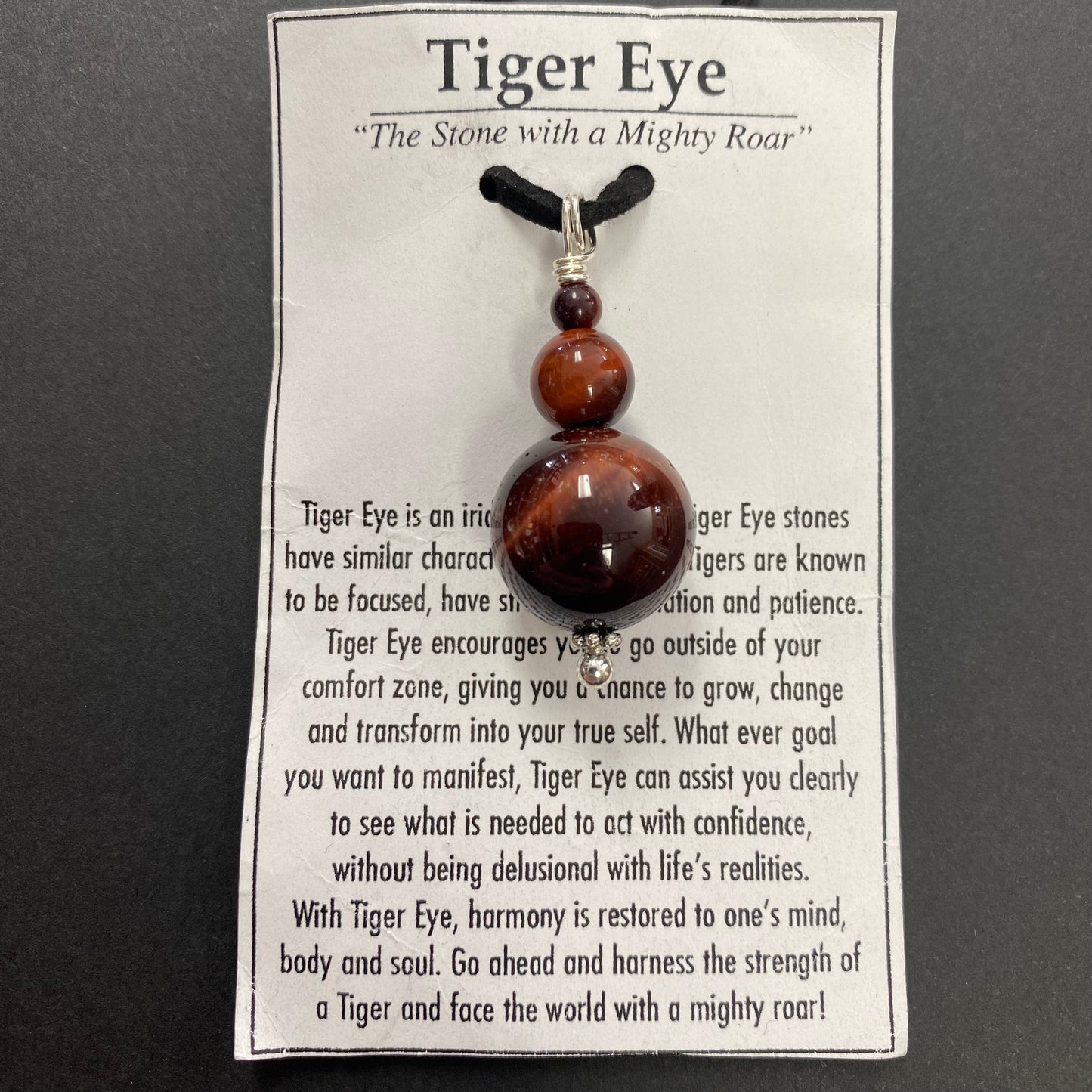 Red Tiger’s Eye 3-Sphere Necklace