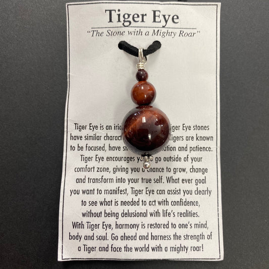 Red Tiger’s Eye 3-Sphere Necklace