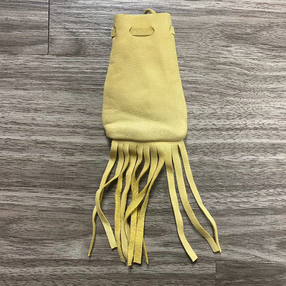 Tan with Fringe Medicine Pouch