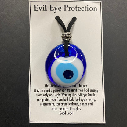 Evil Eye Glass Pendant Necklace