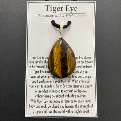 Tiger’s Eye Teardrop Necklace