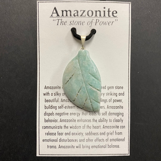 Amazonite Leaf Necklace