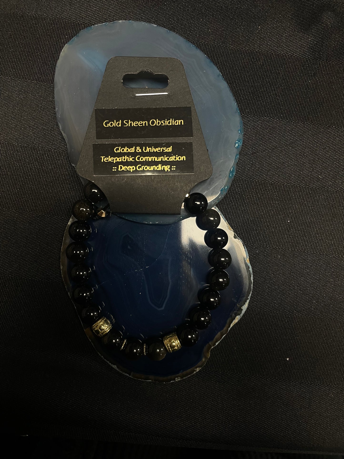 Influential Vibrations - Gold Sheen Obsidian Bracelet