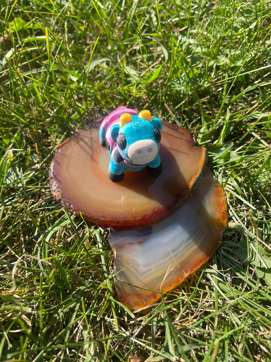 Small Multicoloured Cow - Figurine
