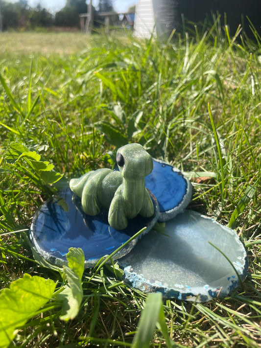 Medium Dino Figure - Green & Shimmery